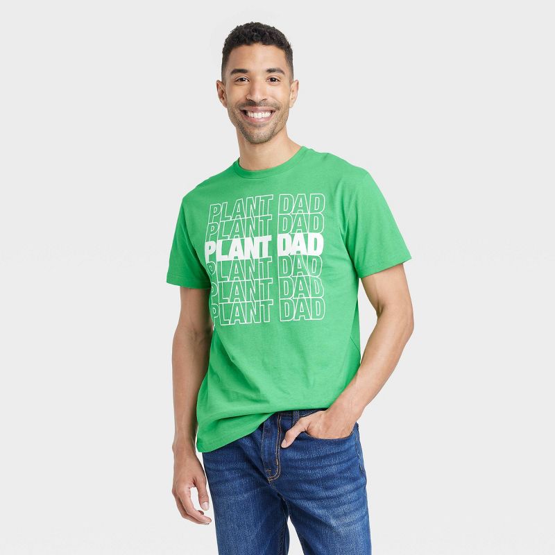 Men's IML Plant Dad Short Sleeve Graphic T-Shirt - Green, 1 of 9
