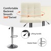 Bar Stools 1 Set of 2, Counter Height Bar Stools, Square Cushion Bar Stools with Back, Footstool, Cafe, Black, 2 pieces - 4 of 4