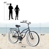 Infurnic Bicycles, Men's Beach Cruiser Bike with Wide Wheels, Rear Coaster Brakes, Black, 69.29"*25.98"*39.37" - 2 of 4