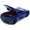 2020 Chevrolet Corvette Elkhart Lake Blue Metallic "Sports Cars" Limited Edition 1/64 Diecast Model Car by Auto World - 3 of 3