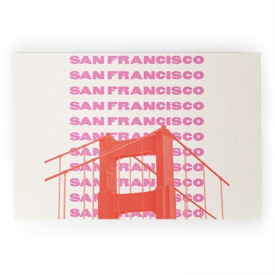 April Lane Art San Francisco Golden Gate Bridge 36" x 24" Welcome Mat - Society6