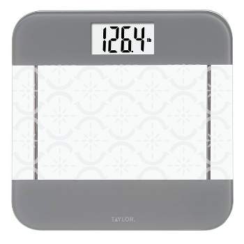 Glass Digital Scale with Moroccan Frosted Design Clear - Taylor