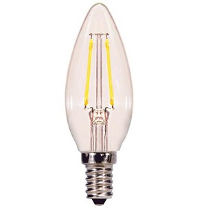 Satco . B11 E12 (Candelabra) Filament LED Bulb Warm White 60 Watt Equivalence 2 pk - 1 of 1