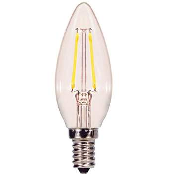 Satco . B11 E12 (Candelabra) Filament LED Bulb Warm White 60 Watt Equivalence 2 pk
