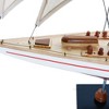 Endeavour Yacht Painted 24" L Wooden Sailboat Model By Old Modern Handicrafts - 3 of 4