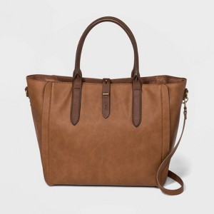 Tote Handbag with Toggle Hardware - Universal Thread Cognac, Women
