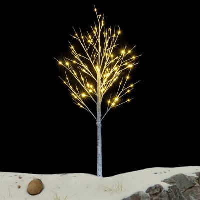 4ft led Artificial Christmas Tree with Stand Lightweight Easy Assembly Snowy Christmas Tree for Holiday Decoration White