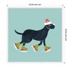 Kate & Laurel All Things Decor Sylvie Framed Canvas Cute Christmas Black Labrador Retriever by Carrie Cantwell - 2 of 4