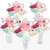 Big Dot of Happiness Floral Let's Par-Tea - Garden Tea Party Centerpiece Sticks - Table Toppers - Set of 15 - 2 of 4