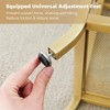Homhougo 2 Tier Entryway Bench - Modern Shoe Storage Bench Organizer with Cushion Gold - 3 of 4