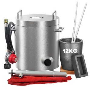 Propane Metal Melting Furnace Kit with Crucible & Tongs Stainless Steel Smelter for Melting Gold, Silver, and Aluminum - 1 of 4