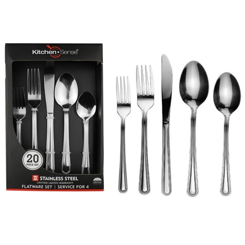 20-Piece Flatware Cutlery Set | Silver Stainless Steel | Service for 4 | Dalstrong