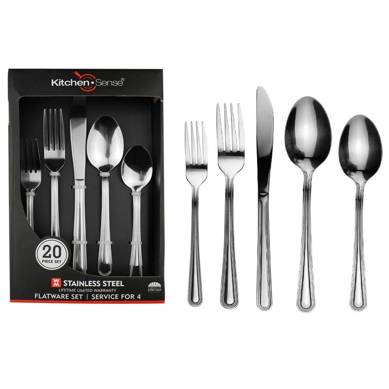 40-Piece Silverware Set for 8, Stainless Steel Flatware Cutlery Set For Home Kitchen Restaurant Hotel, Kitchen Utensils Set, 1 of 7