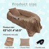 Large Washable Faux Fur Orthopedic Dog Bed for People and Pets, Extra Plush Pillow and Blanket Set, Premium Support for Napping and Doze Off - 3 of 3