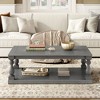 NicBex Rectangle Coffee Table with Artistic Vase Column Legs and Luxurious Pine Veneer,45.2" Center Table for Livng Room - 2 of 4