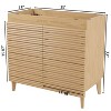 JONATHAN Y VAN1004 Calandre 20 in. W x 18 in. D x 33 in. H Thin Linear Slat Modern 2-Shelf Bath Vanity Cabinet Only (Sink Basin not Included) - 3 of 4