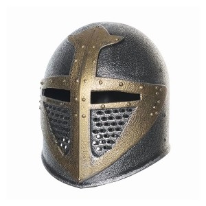 Underwraps Medieval Crusader Bucket Helmet Adult Costume Accessory - 1 of 4