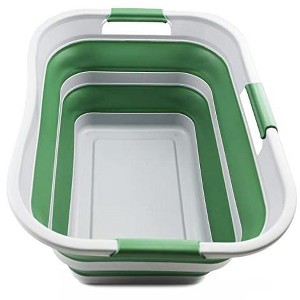 SAMMART 29L(7.6 gallon) Collapsible Plastic Laundry Basket - 1 of 4