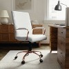 Alamont Mid Back Metal Swivel Office Chair White/Rose Gold - 3 of 4