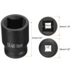 Unique Bargains CR-MO Mechanical Maintenance Metric 4 Point Square Impact Socket Black - 2 of 4