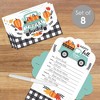 Big Dot of Happiness Happy Fall Truck - Fill-In Cards - Harvest Pumpkin Party Fold and Send Invitations - Set of 8 - 2 of 4