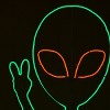 40" Halloween Neon Style Alien Decoration - image 3 of 4