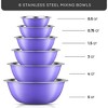 Joyjolt Stainless Steel Food Mixing Bowl Set Of 6 Kitchen Mixing Bowls -  Black : Target