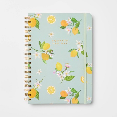 240pg Ruled Journal 10"x7.25" Squeeze the Day - Threshold™: Hard Cover, Ring Binding, Lined Paper, Multicolored