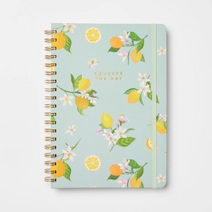 240pg Ruled Journal 10"x7.25" Squeeze the Day - Threshold™: Hard Cover, Ring Binding, Lined Paper, Multicolored - 1 of 3