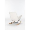 Teddy Fabric Nursery Rocking Glider Chair with High Backrest, Metal & Wood Frame for Nursery, Living Room - 2 of 4