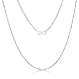 Links of Italy Sterling Silver 1.3mm Franco Chain - Rhodium Plated - Available Sizes: 16  , 18  , 20  , 22  Inches - 1 of 3