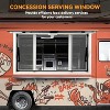 Aluminum Concession Serving Window, Four Horizontal Sliding Screens, Awning Door, Drag Hook, Service Window for Food Truck or Stand - 3 of 4