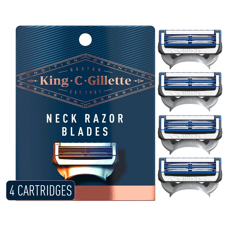 King C. Gillette Men&#39;s Neck Razor Blades - 4ct, 1 of 9
