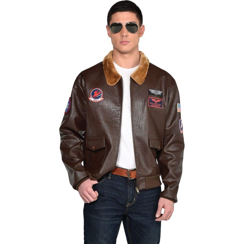 Top Gun: Maverick Bomber Jacket Costume Adult Mens, 1 of 2