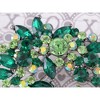 Anna-Kaci Xmas Crystal Rhinestone Floral Wreath Brooch Pin - 4 of 4