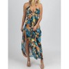 Women's TROPICAL HIGH SLIT MAXI COVER UP - OMG STYLES - 2 of 4