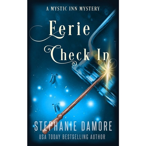 Eerie Check In - (Mystic Inn Mystery) Large Print by Stephanie Damore (Hardcover)