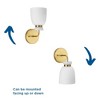 Progress Lighting Lexie 1-Light Vanity Light, Steel, Brushed Gold, Opal Glass Shade - 3 of 3