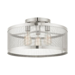 Livex Lighting Industro 3 - Light Semi-Flush Mount in  Brushed Nickel - 1 of 1