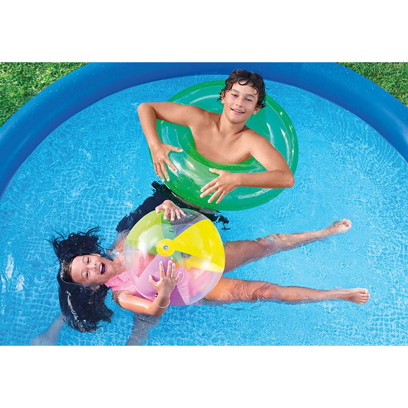 Intex Easy Set 10 Foot x 30 Inch Above Ground Inflatable Round Swimming Pool with 30 Gauge 3 Ply Side Walls and Drain Plug, Blue, 6 of 7
