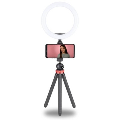 Tripod Selfie Stick With Led Ring Light - Heyday™ Black : Target
