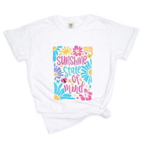 Simply Sage Market Boho Sunshine State Of Mind Flowers Garment Dyed Tee - 1 of 4