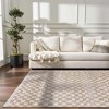 Hauteloom Benjy Cream & Charcoal Checkered Area Rug - 2 of 4