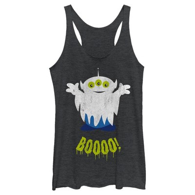 Women's Toy Story Halloween Squeeze Alien Boo Ghosts Racerback Tank Top ...