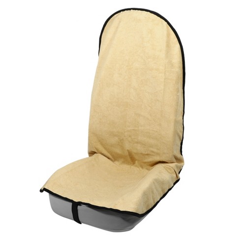 Unique Bargains Universal Car Seat Covers Protector Set Rear Seat Pad Mat  Rear Bench Cover Breathable Flax Fiber Brown