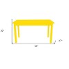 HomeRoots 48" Yellow Solid Wood Dining Table - 3 of 4