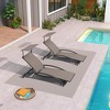 PURPLE LEAF Outdoor Chaise Lounge Chair Set of 2 Patio Pool Lounger Chairs with Wooden Armrest Sunbathing Tanning Recliner for Outside Backyard - 2 of 4
