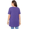 Woman Within Plus Size Perfect Short-Sleeve Shirred V-Neck Tunic - 3 of 4