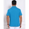 INSPIRE CHIC Men's Collared Short Sleeve Double Chest Pockets Outdoor Polo Shirt - 3 of 4