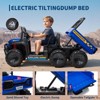 24V 4WD Electric Dump Truck for Kids, 2-Seater Ride-on Toy with Parent Remote Control - 2 of 4